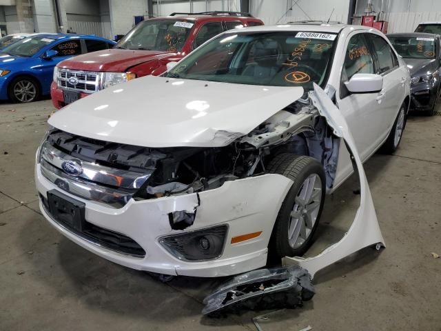 3FAHP0JG7AR342854 - 2010 FORD FUSION SEL WHITE photo 2