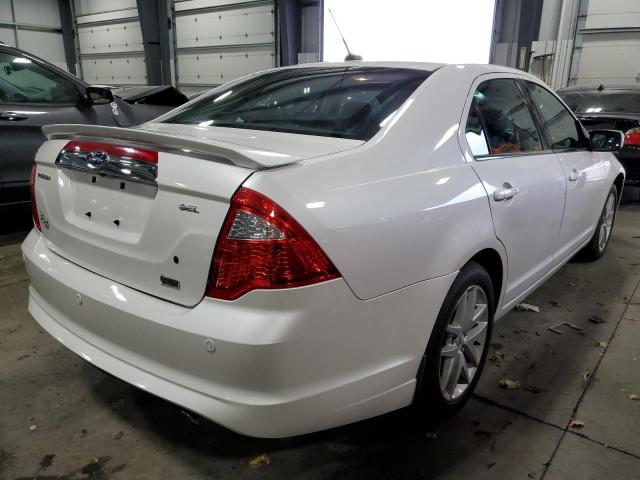 3FAHP0JG7AR342854 - 2010 FORD FUSION SEL WHITE photo 4