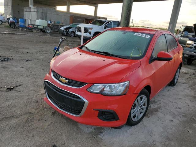 1G1JB5SH7H4154393 - 2017 CHEVROLET SONIC LS RED photo 2