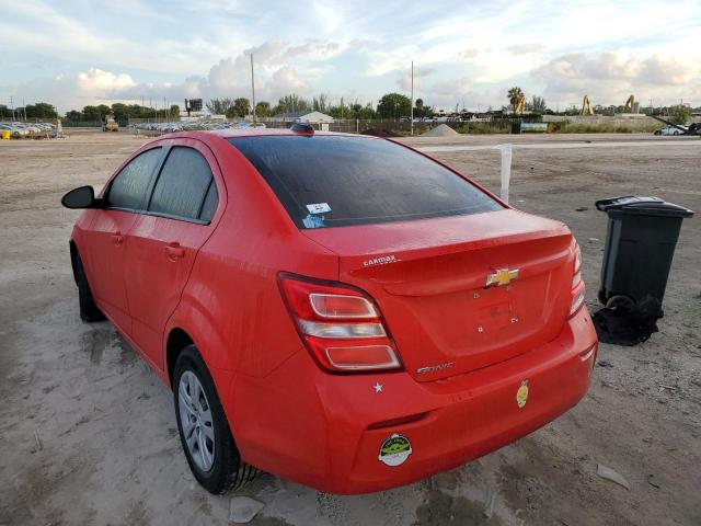 1G1JB5SH7H4154393 - 2017 CHEVROLET SONIC LS RED photo 3