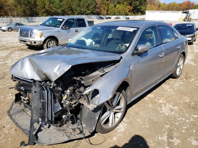 1VWCN7A35DC034436 - 2013 VOLKSWAGEN PASSAT SEL SILVER photo 2