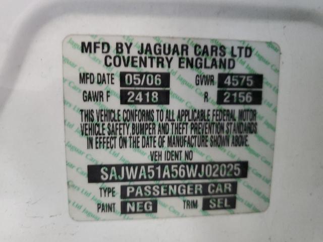 SAJWA51A56WJ02025 - 2006 JAGUAR X-TYPE 3.0 WHITE photo 12