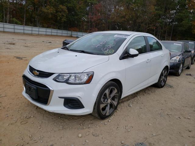 1G1JF5SB6K4****** - 2019 CHEVROLET SONIC PREM WHITE photo 2