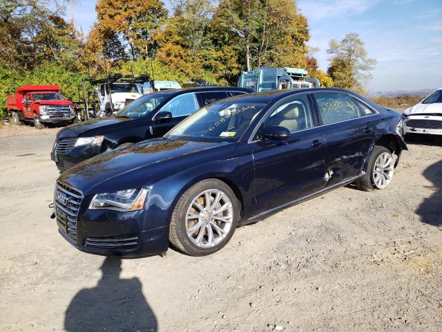 WAURMAFD3EN003350 - 2014 AUDI A8 L TDI Q BLUE photo 2