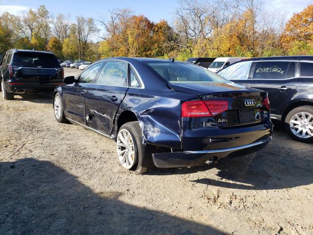 WAURMAFD3EN003350 - 2014 AUDI A8 L TDI Q BLUE photo 3