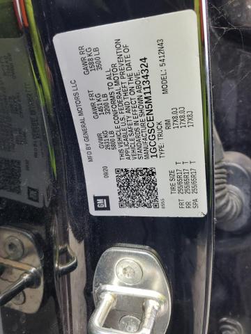 1GCGSCEN5M1134324 - 2021 CHEVROLET COLORADO L BLACK photo 10