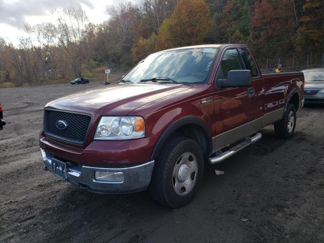 1FTRF14W84NB71890 - 2004 FORD F150 MAROON photo 2