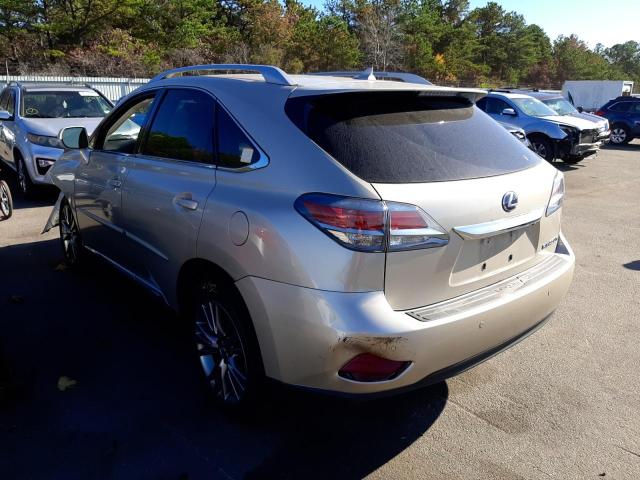 JTJBC1BA1D2064941 - 2013 LEXUS RX 450 BEIGE photo 3