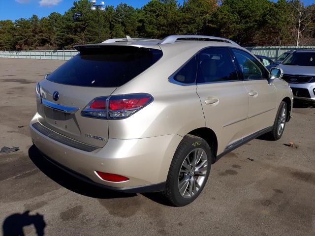 JTJBC1BA1D2064941 - 2013 LEXUS RX 450 BEIGE photo 4