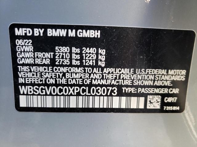 WBSGV0C0XPCL03073 - 2023 BMW M8 GRAY photo 12