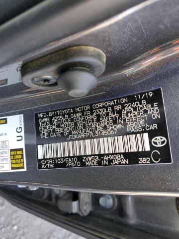 JTDKARFP7L3145067 - 2020 TOYOTA PRIUS PRIM 灰色 照片 10