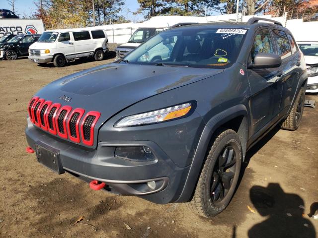 1C4PJMBS7GW183826 - 2016 JEEP CHEREOKEE GRAY photo 2