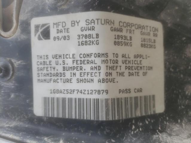 1G8AZ52F74Z127879 - 2004 SATURN ION LEVEL ვერცხლისფერი ფოტო 12