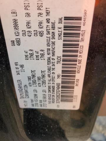 3D7KS28C27G748483 - 2007 DODGE RAM 2500 S BLACK photo 12