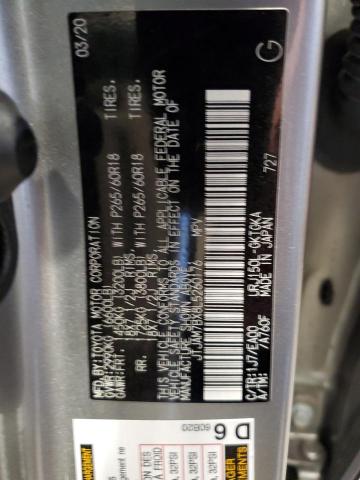 JTJAM7BX8L5260176 - 2020 LEXUS GX 460 PRE GRAY photo 10