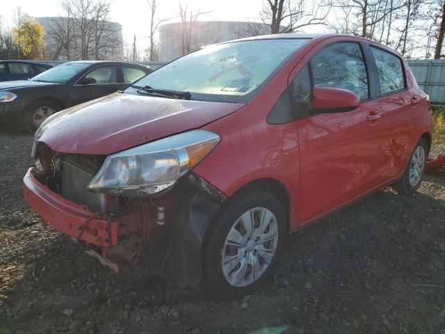 VNKKTUD37EA000257 - 2014 TOYOTA YARIS RED photo 2