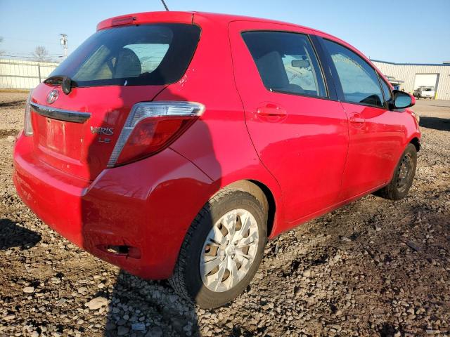 VNKKTUD37EA000257 - 2014 TOYOTA YARIS RED photo 4