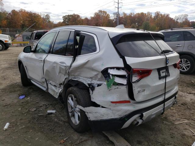 5UXTR9C54KLE12133 - 2019 BMW X3 XDRIVE3 WHITE photo 3