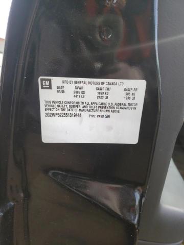 2G2WP522551319444 - 2005 PONTIAC GRAND PRIX შავი ფოტო 10