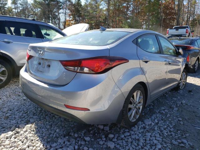 5NPDH4AE4FH618266 - 2015 HYUNDAI ELANTRA SE SILVER photo 4