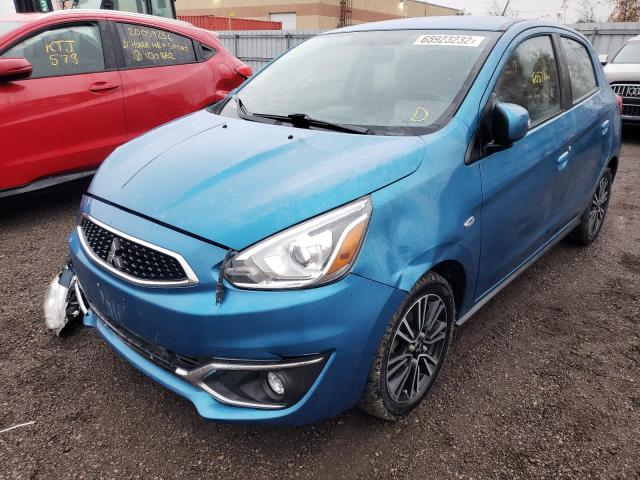 ML32A5HJ6JH011106 - 2018 MITSUBISHI MIRAGE GT BLUE photo 2