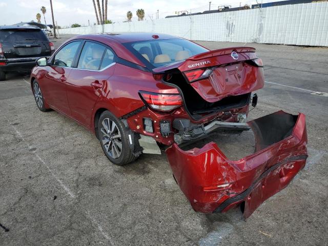 3N1AB8CV3LY299274 - 2020 NISSAN SENTRA SV RED photo 3