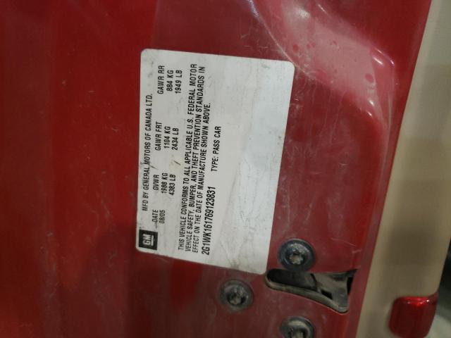 2G1WK161769123831 - 2006 CHEVROLET MONTE CARL 红色 照片 10