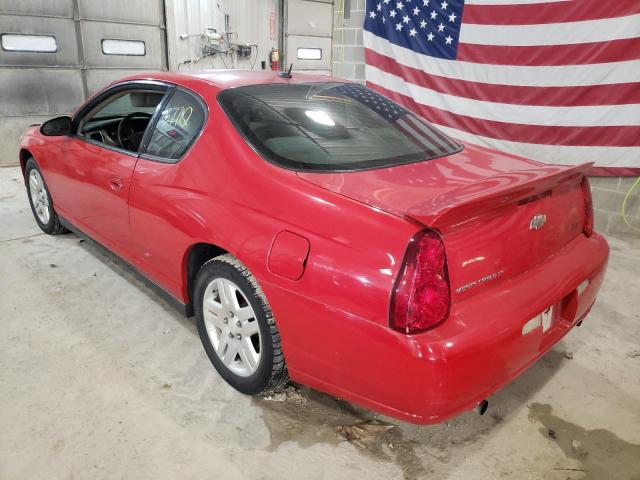 2G1WK161769123831 - 2006 CHEVROLET MONTE CARL 红色 照片 3