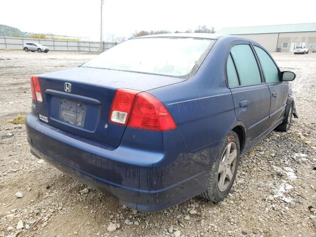 1HGES26765L014069 - 2005 HONDA CIVIC EX BLUE photo 4