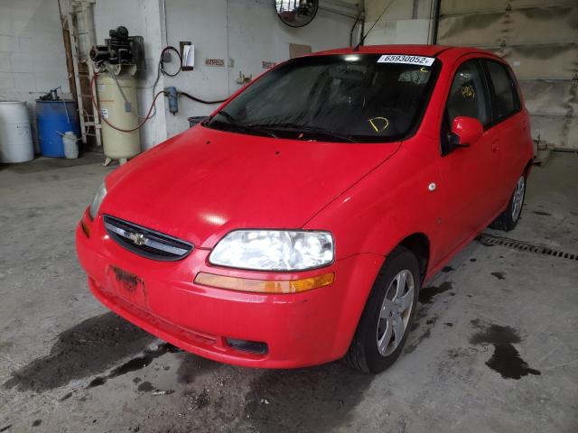 KL1TD66698B003857 - 2008 CHEVROLET AVEO BASE RED photo 2