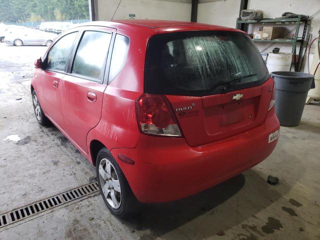 KL1TD66698B003857 - 2008 CHEVROLET AVEO BASE RED photo 3