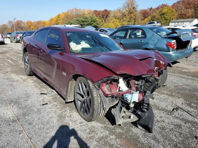 2C3CDXCT2KH643355 - 2019 DODGE CHARGER R/ BURGUNDY photo 1