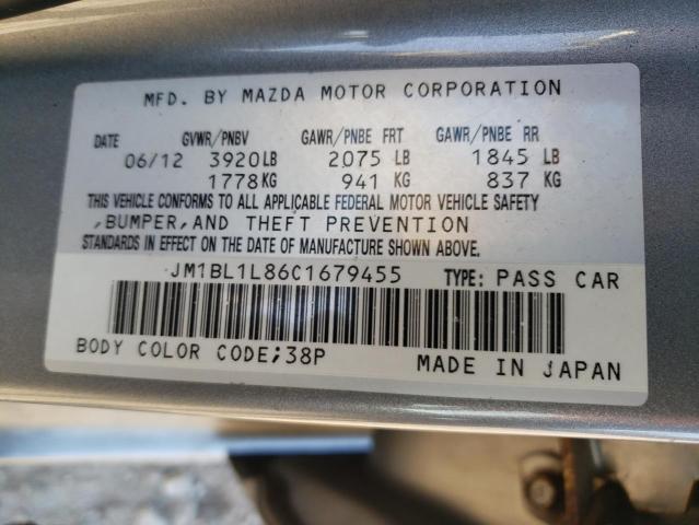 JM1BL1L86C1679455 - 2012 MAZDA 3 I SILVER photo 10