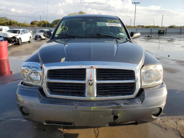 1D7HE48KX7S216704 - 2007 DODGE DAKOTA QUA GRAY photo 5