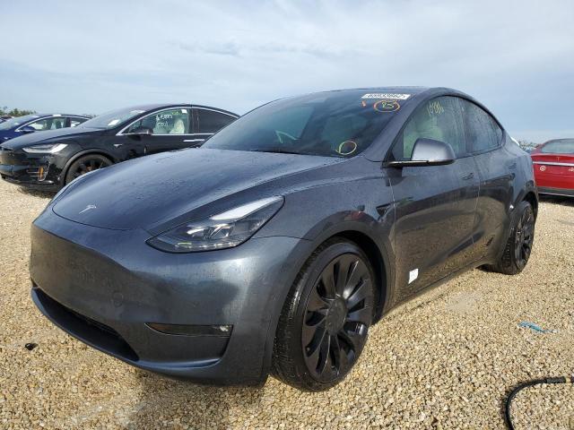 7SAYGDEF1NF398544 - 2022 TESLA MODEL Y CHARCOAL photo 2