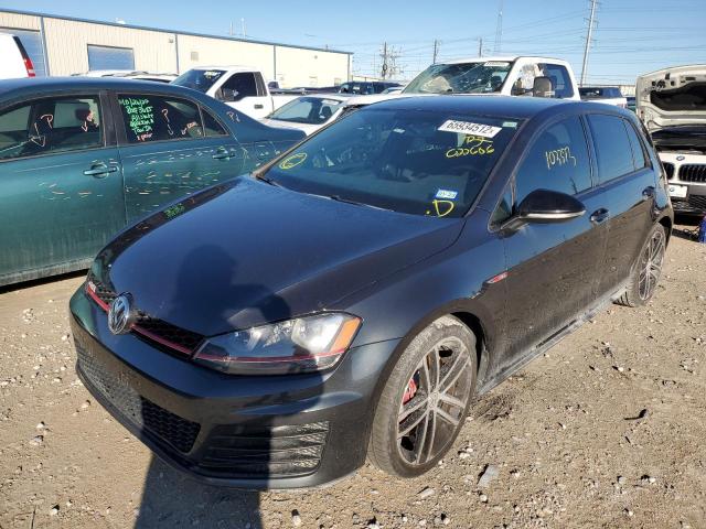 3VW547AU9HM022606 - 2017 VOLKSWAGEN GTI SPORT GRAY photo 2