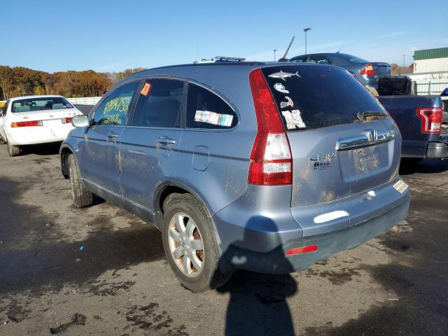 5J6RE48768L038533 - 2008 HONDA CR-V EXL BLUE photo 3