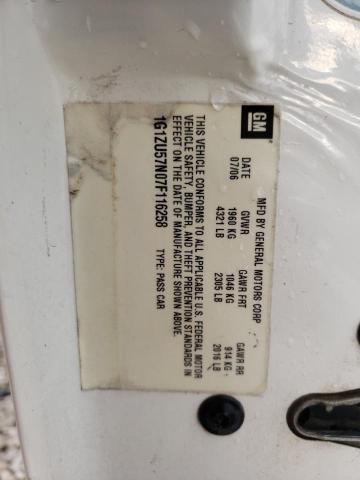 1G1ZU57N07F116258 - 2007 CHEVROLET MALIBU LTZ თეთრი ფოტო 10