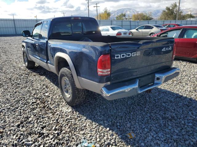 1B7GG22N1YS728344 - 2000 DODGE DAKOTA BLUE photo 3