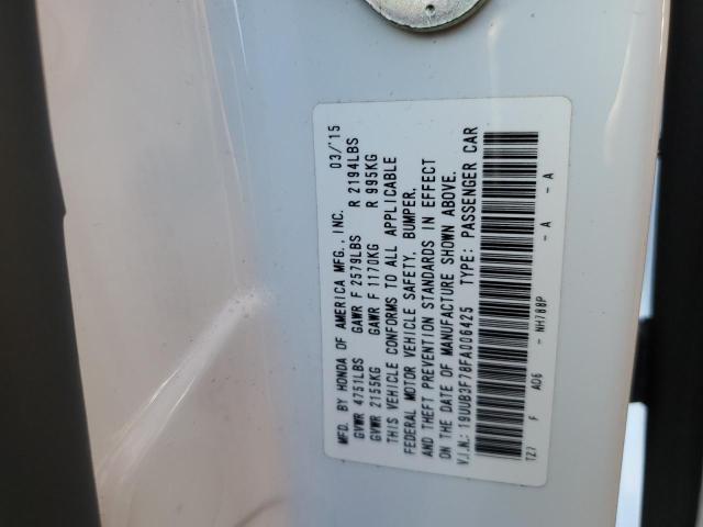 19UUB3F78FA006425 - 2015 ACURA TLX ADVANC WHITE photo 10