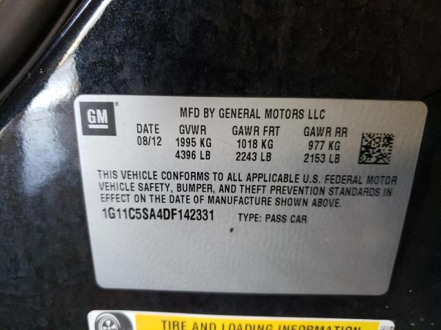 1G11C5SA4DF142331 - 2013 CHEVROLET MALIBU 1LT 黑色 照片 10