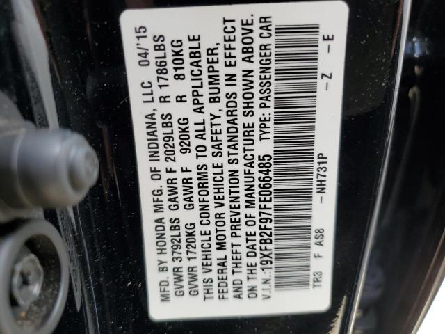 19XFB2F97FE066485 - 2015 HONDA CIVIC EXL Qara foto 10