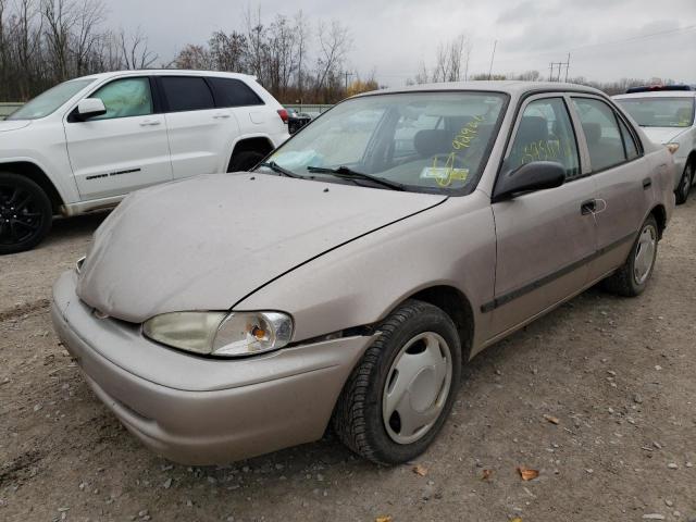 1Y1SK5281XZ400198 - 1999 CHEVROLET GEO PRIZM TAN photo 2