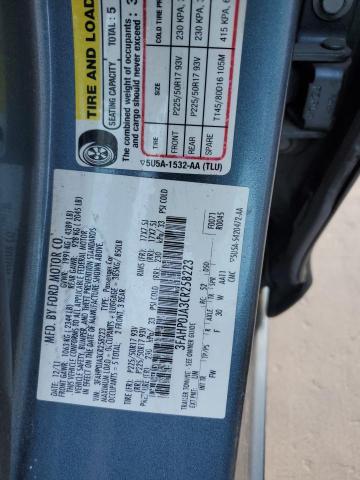 3FAHP0JA3CR258223 - 2012 FORD FUSION SEL CHARCOAL photo 13