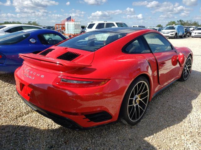 WP0AD2A90HS166150 - 2017 PORSCHE 911 TURBO RED photo 4