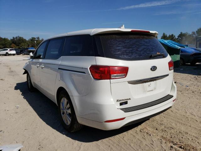 KNDMA5C18G6150011 - 2016 KIA SEDONA L WHITE photo 3