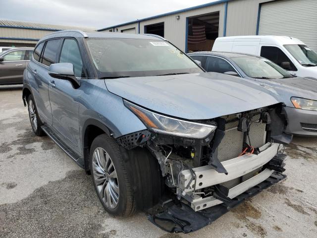 5TDFZRBH4NS162208 - 2022 TOYOTA HIGHLANDER BLUE photo 1