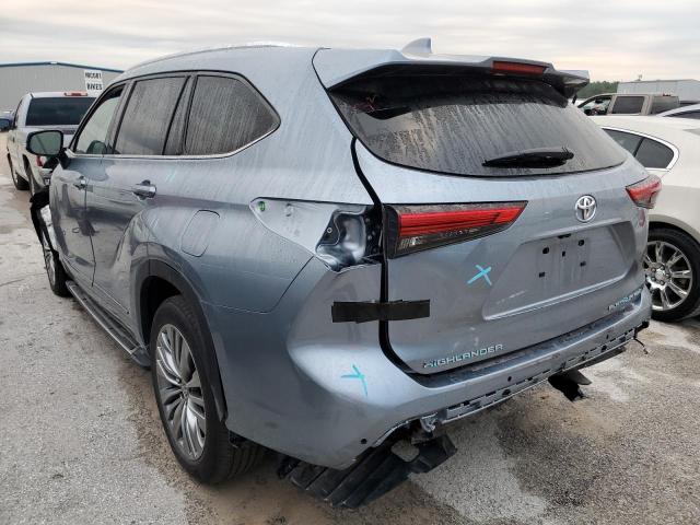 5TDFZRBH4NS162208 - 2022 TOYOTA HIGHLANDER BLUE photo 3