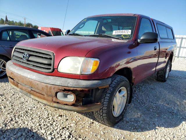 5TBJN3212YS099046 - 2000 TOYOTA TUNDRA MAROON photo 2