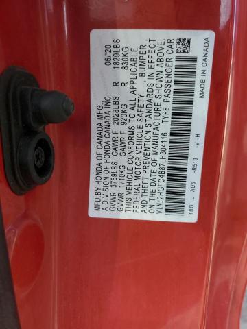 2HGFC4B87LH304116 - 2020 HONDA CIVIC SPOR 红色 照片 10